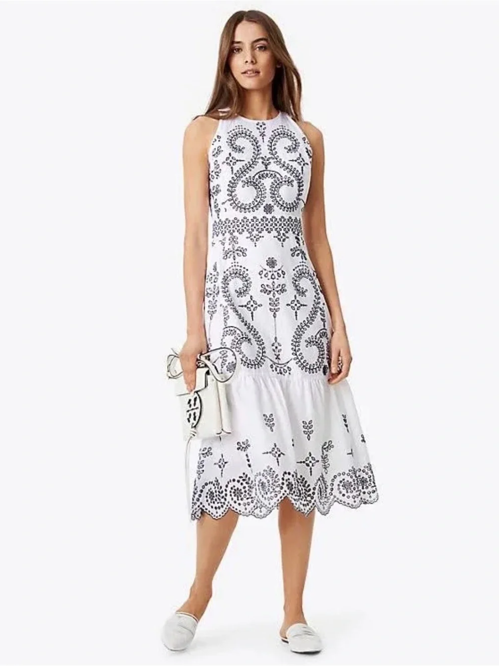 Tory Burch Mariana Embroidered Dress - 0